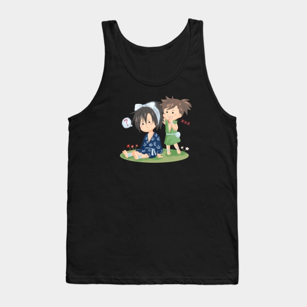 Dororo and Hyakkimaru chibi Tank Top by karinasaita